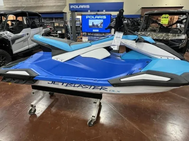 Slide: The Image of 2026 Yamaha WaveRunner JetBlaster in a showroom. - 5