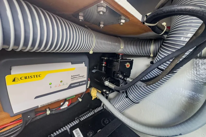 Slide: The Image of Electrical system of a 2020 Lagoon 42 with Cristec battery charger. - 87