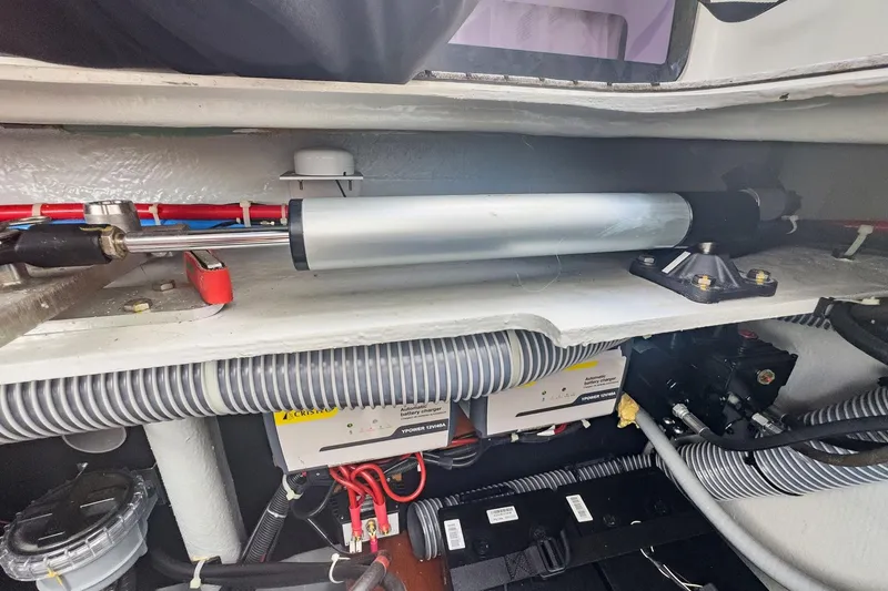 Slide: The Image of Interior view of a 2020 Lagoon 42 yacht's mechanical and electrical systems. - 85