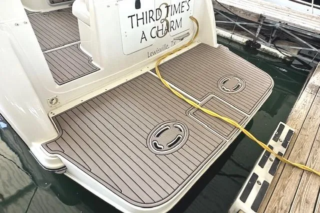 Slide: The Image of 2001 Maxum 3000 SCR boat with custom deck, docked in Lewisville, Texas. - 6