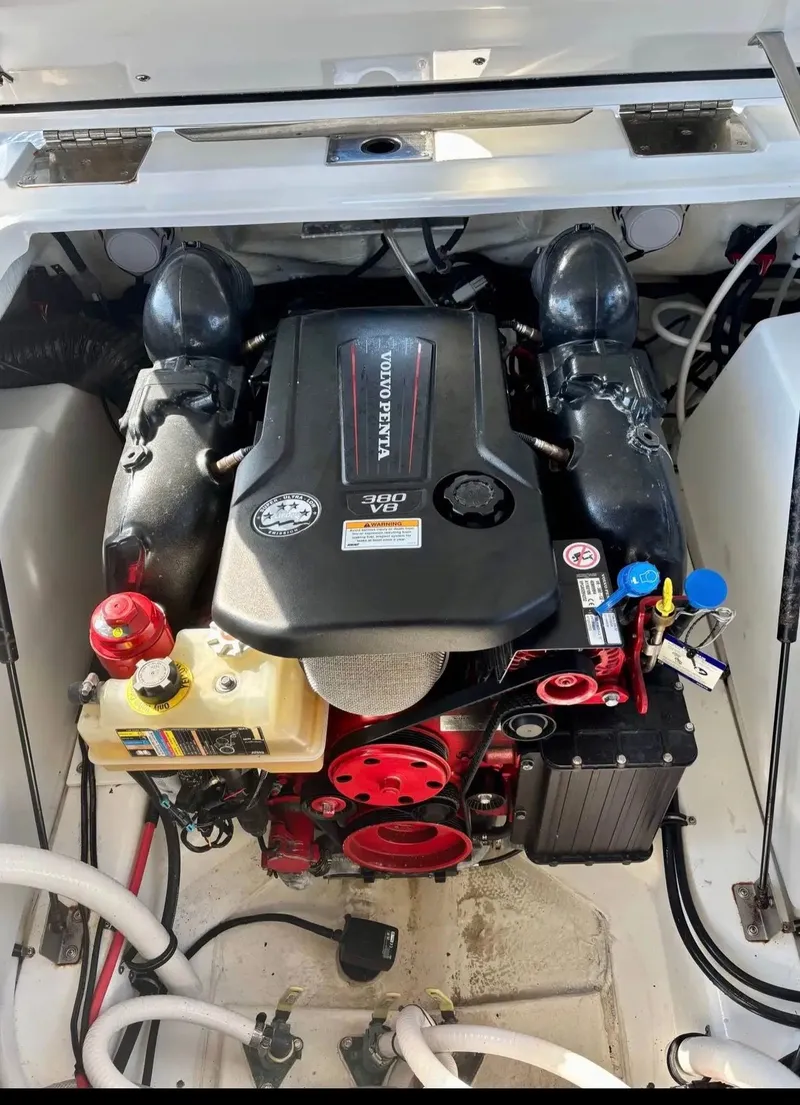 Slide: The Image of 2024 Cobalt R6SURF engine compartment with Volvo Penta 380 V8 engine. - 12