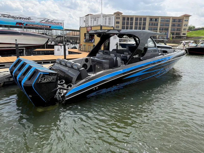 Slide: The Image of Interior of Renegade 42R 2027 with blue LED lighting. - 6