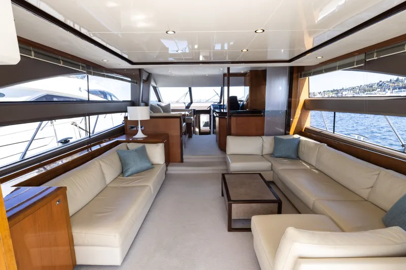 Slide: The Image of Luxurious interior of 2014 Princess 64 Flybridge Motor Yacht. - 12