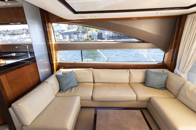 Slide: The Image of Luxurious interior of Princess 64 Flybridge Yacht, 2014 model. - 14