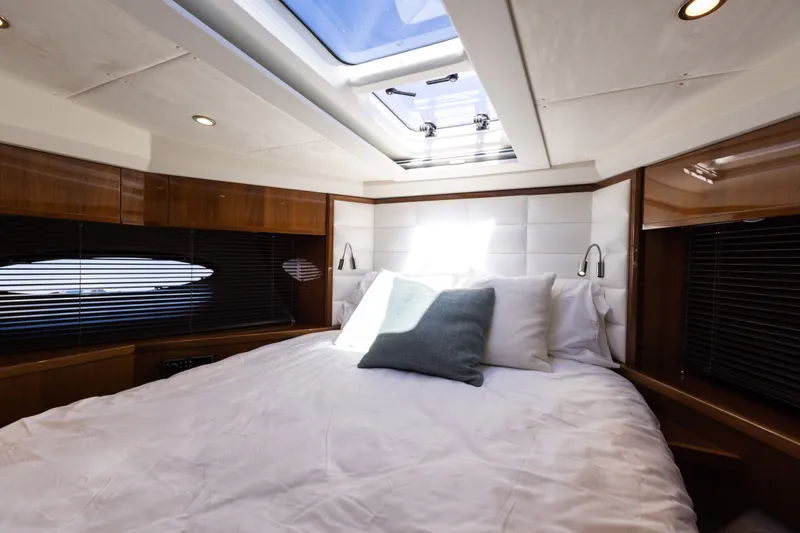 Slide: The Image of Luxurious bedroom on the 2014 Princess 64 Flybridge Yacht. - 33