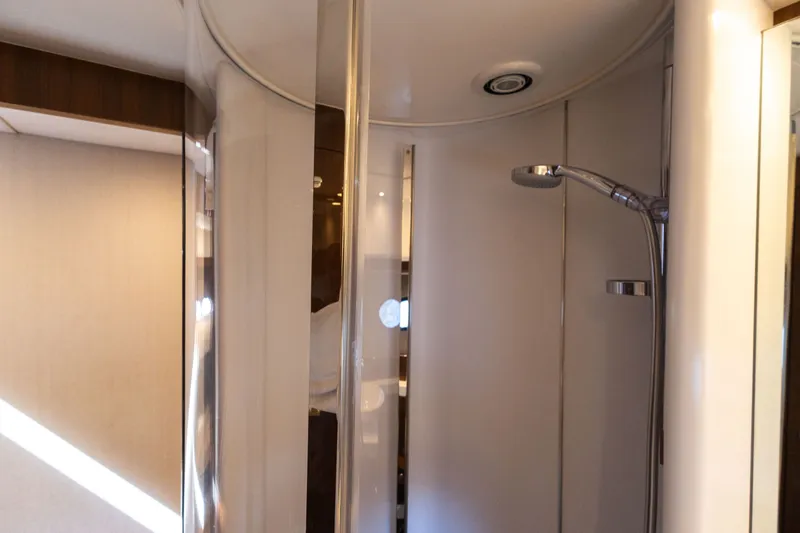 Slide: The Image of Luxurious shower on the 2014 Princess 64 Flybridge Yacht. - 38