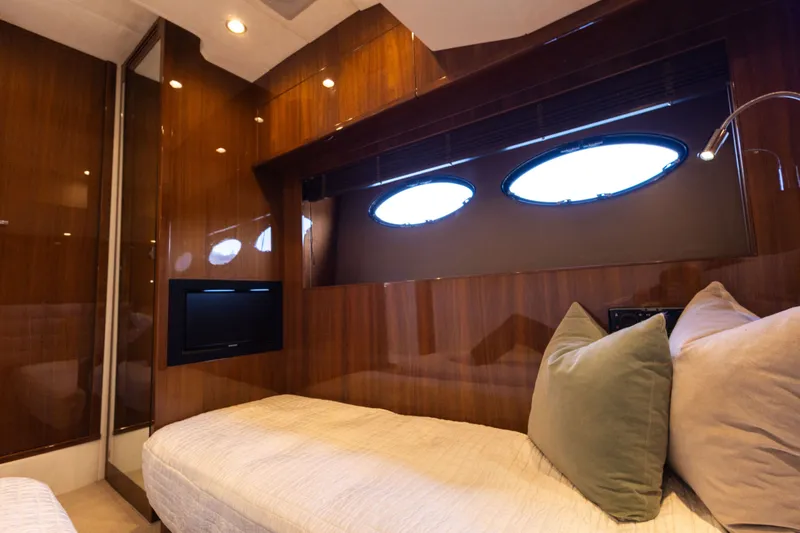Slide: The Image of Luxurious cabin of the 2014 Princess 64 Flybridge Yacht. - 43