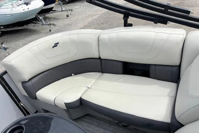Slide: The Image of Battery compartment of a 2021 Starcraft SLS 3 with visible wiring and connections. - 37