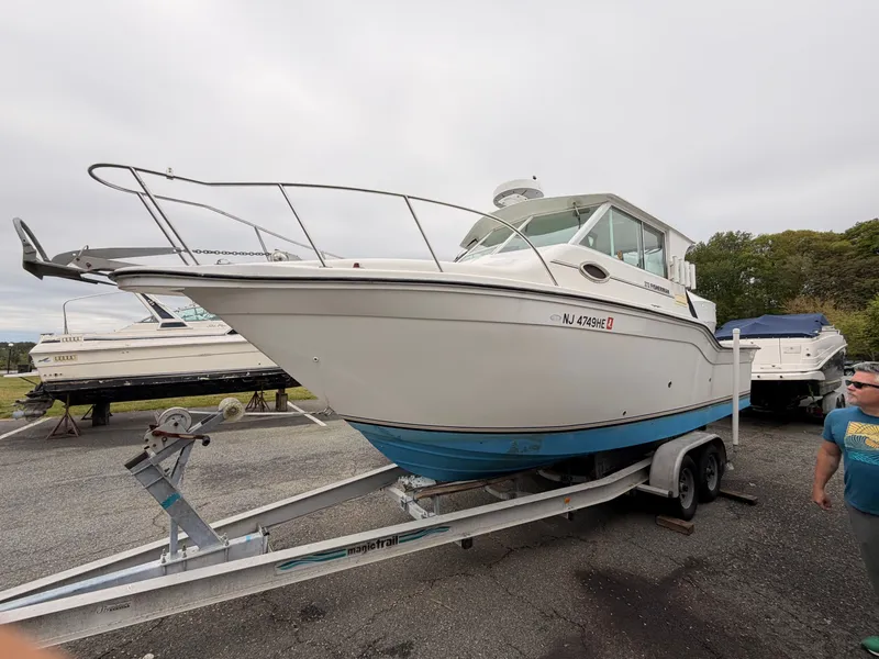 Slide: The Image of Baha Cruisers 272 Fisherman 2000 on trailer, side view. - 4
