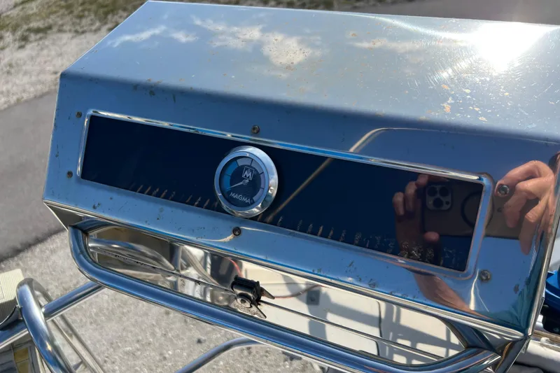 Slide: The Image of Stainless steel Magma grill on a 1977 Gulfstar 43 yacht. - 19