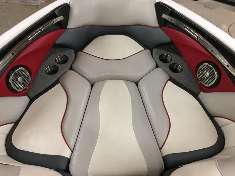 Slide: The Image of Interior of 2013 Malibu Wakesetter 23 LSV with stylish seating. - 10