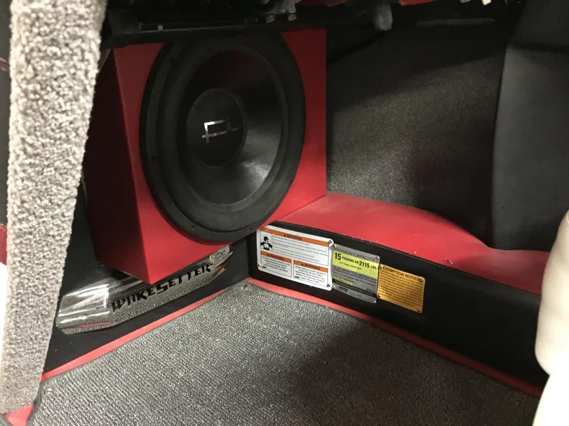 Slide: The Image of Subwoofer in 2013 Malibu Wakesetter 23 LSV boat. - 19