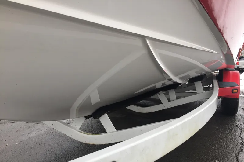 Slide: The Image of Close-up of 2013 Malibu Wakesetter 23 LSV boat hull. - 24