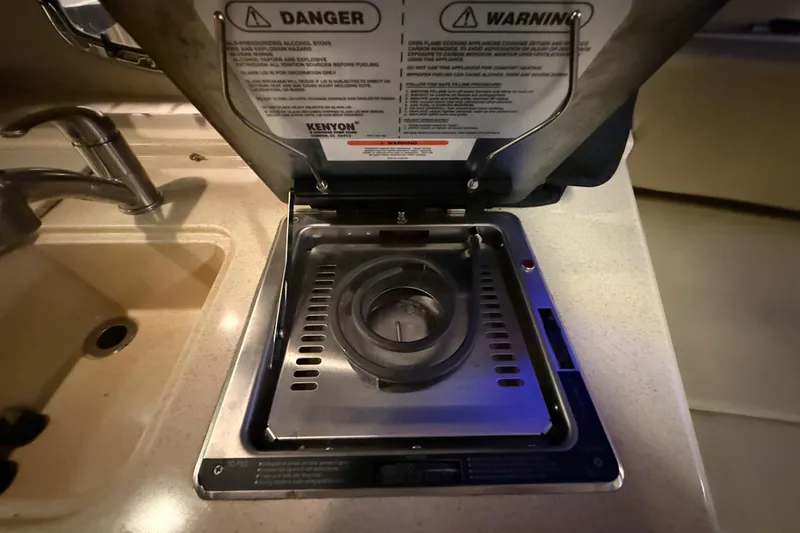 Slide: The Image of Built-in stove on 2012 Sea Ray Sundancer 280 yacht kitchen counter. - 62