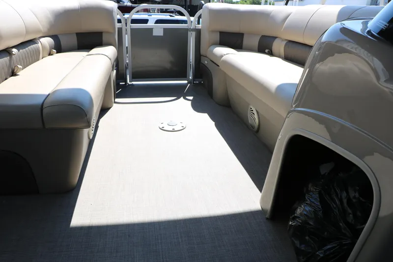 Slide: The Image of Interior of 2021 Sun Tracker Party Barge 20 DLX pontoon boat with spacious seating. - 30