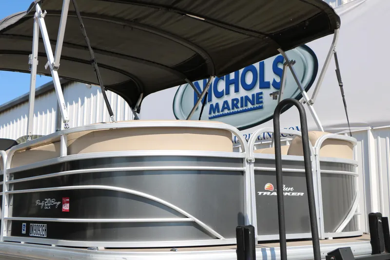 Slide: The Image of 2021 Sun Tracker Party Barge 20 DLX pontoon boat at Nichols Marine dealership. - 4