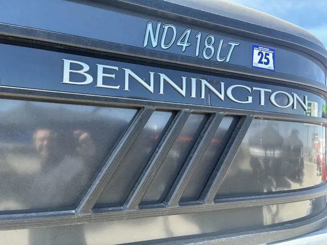 Slide: The Image of Close-up of Bennington 23LSR SPS boat hull, year 2022. - 4