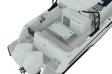 Slide: The Image of 2026 Wellcraft 28 T-Top boat with dual engines and spacious deck layout. - 3
