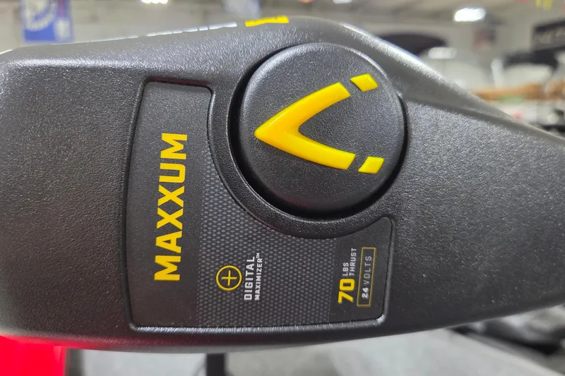 Slide: The Image of Close-up of Maxxum motor control panel on Tracker Pro Team 195, 2026 model. - 5