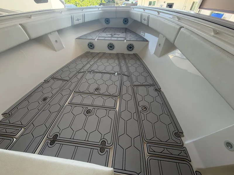 Slide: The Image of Interior view of a 2007 Fountain 38 Center Console boat. - 10
