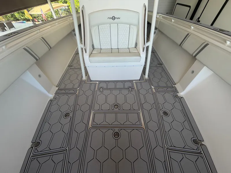 Slide: The Image of Interior of a 2007 Fountain 38 Center Console boat. - 12