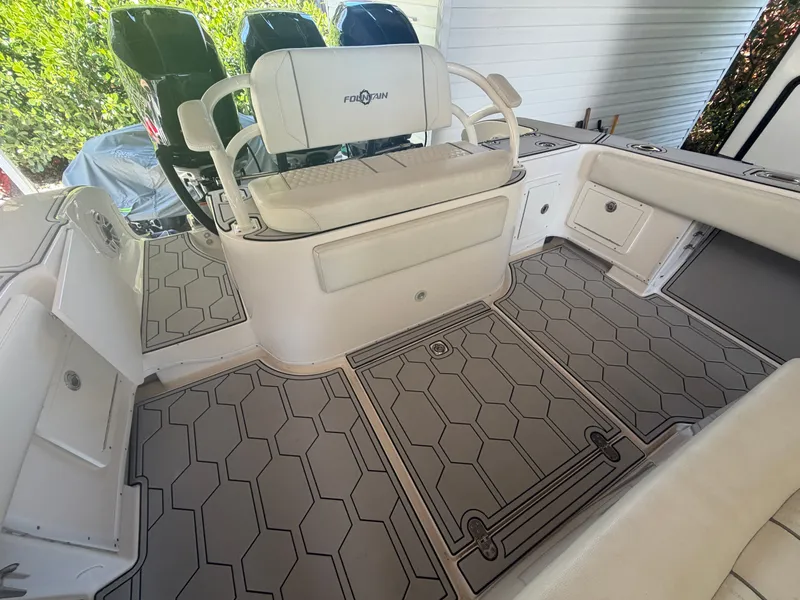 Slide: The Image of Interior of a 2007 Fountain 38 Center Console boat. - 16