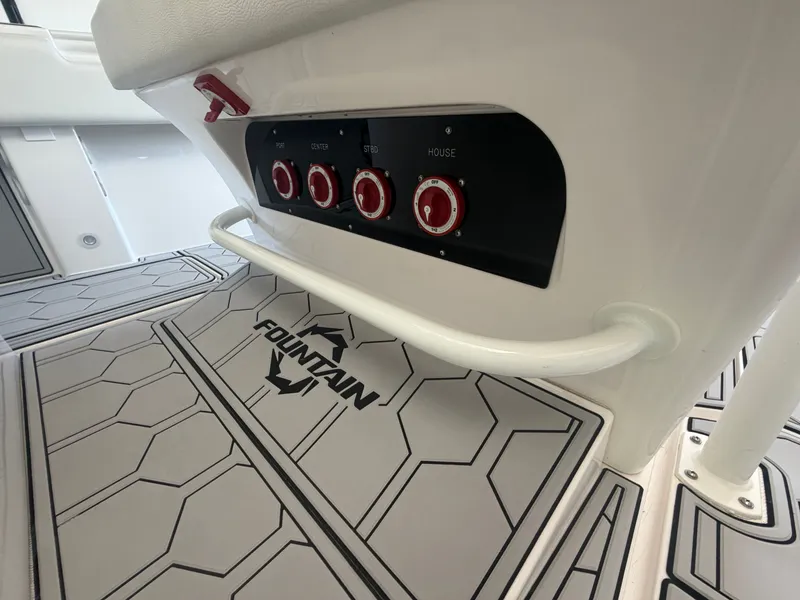 Slide: The Image of Fountain 38 Center Console 2007, control panel with switches. - 18