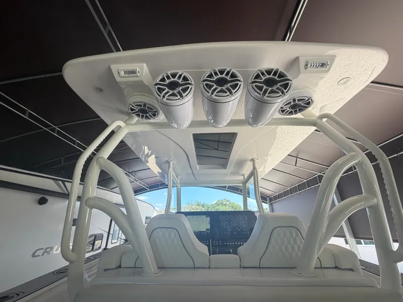 Slide: The Image of Interior view of a 2007 Fountain 38 Center Console boat. - 19