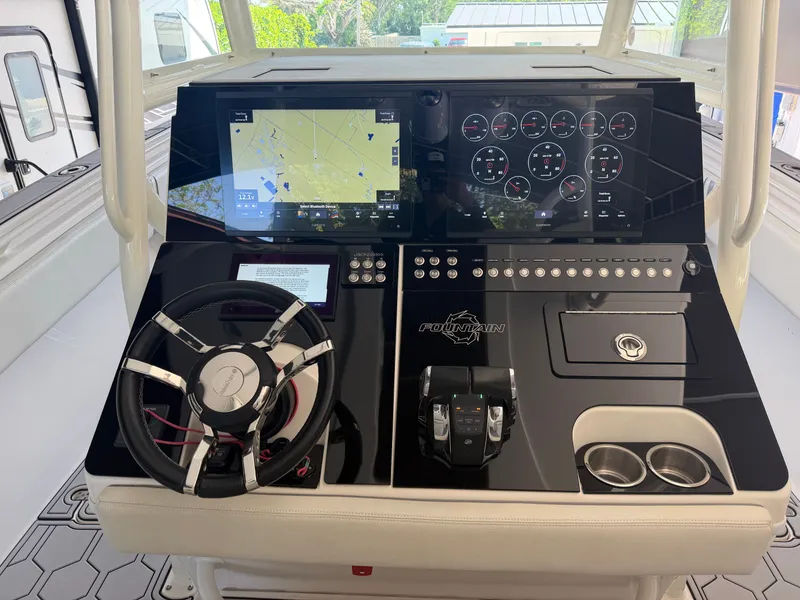 Slide: The Image of Dashboard of a 2007 Fountain 38 Center Console boat. - 5