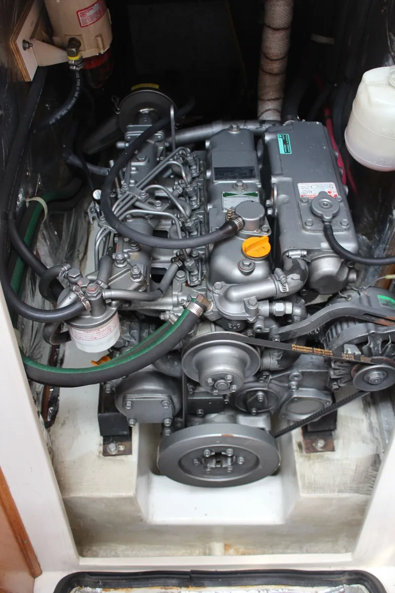 Slide: The Image of Engine compartment of a 2004 Catalina 42 MkII sailboat. - 12