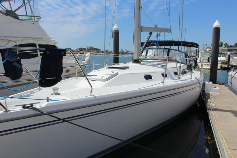 Slide: The Image of 2004 Catalina 42 MkII sailboat docked at marina. - 16
