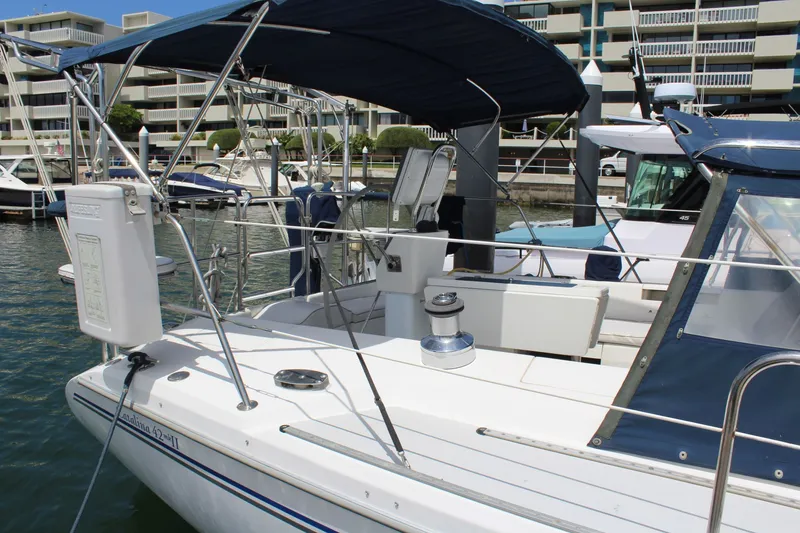 Slide: The Image of 2004 Catalina 42 MkII sailboat docked at marina. - 18