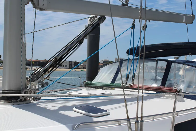 Slide: The Image of Catalina 42 MkII 2004 sailboat in harbor, close-up of rigging. - 19