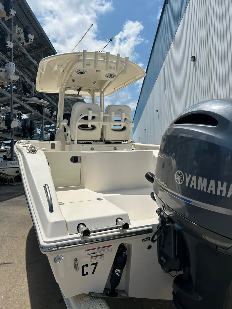 Slide: The Image of 2022 Cobia 262 Center Console boat with Yamaha engine. - 5