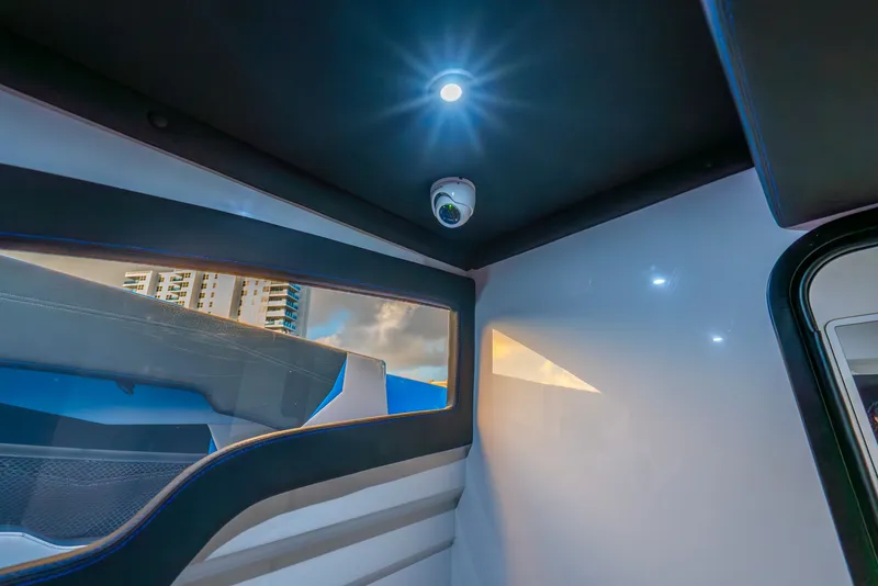 Slide: The Image of Interior of Concept 44' Open Deck 2026 with modern lighting. - 14