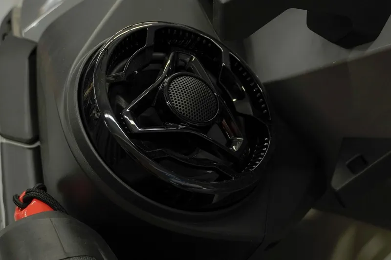 Slide: The Image of Close-up of 2026 Sea-Doo FishPro Trophy 170 speaker detail. - 10