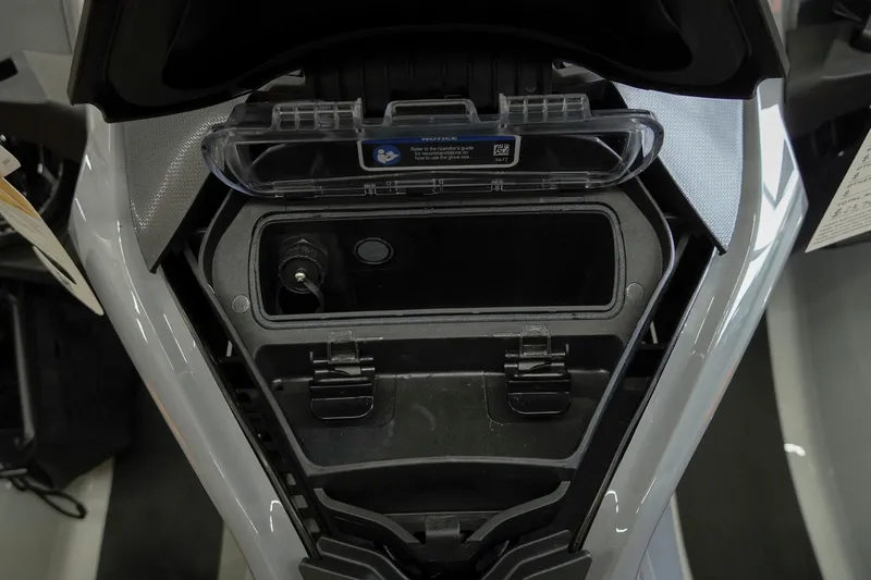 Slide: The Image of 2026 Sea-Doo FishPro Trophy 170 storage compartment, showcasing interior design and functionality. - 11