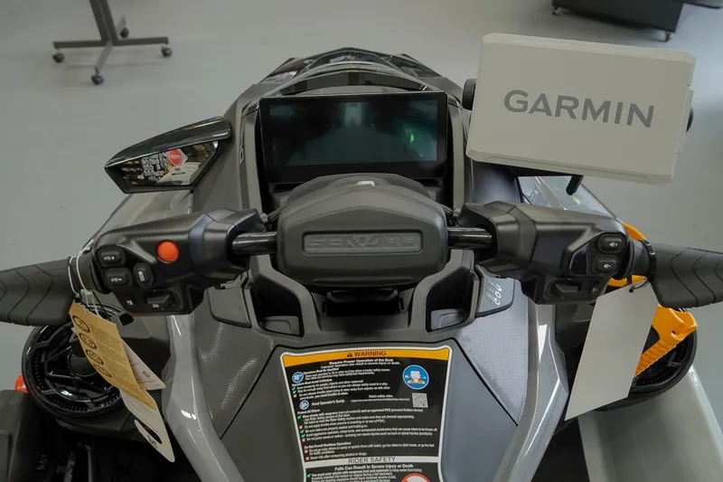 Slide: The Image of 2026 Sea-Doo FishPro Trophy 170 dashboard with Garmin navigation system. - 12