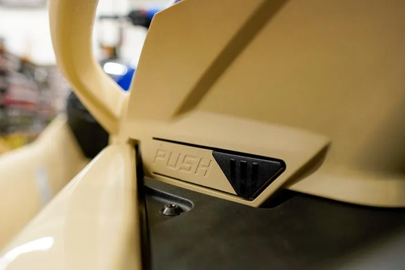 Slide: The Image of Close-up of 2026 Sea-Doo Wake Pro 230 push button detail. - 27