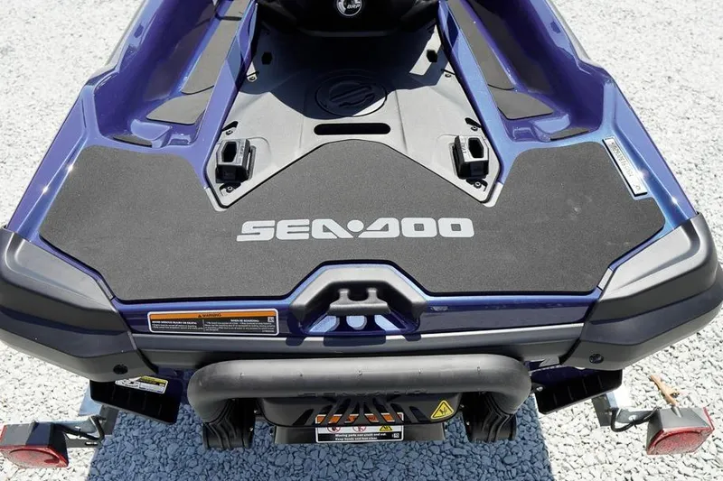 Slide: The Image of 2026 Sea-Doo GTX 170 rear deck, showcasing sleek design and branding. - 10