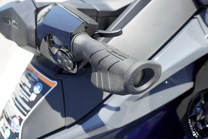 Slide: The Image of Close-up of 2026 Sea-Doo GTX 170 handlebar grip, showcasing ergonomic design. - 21