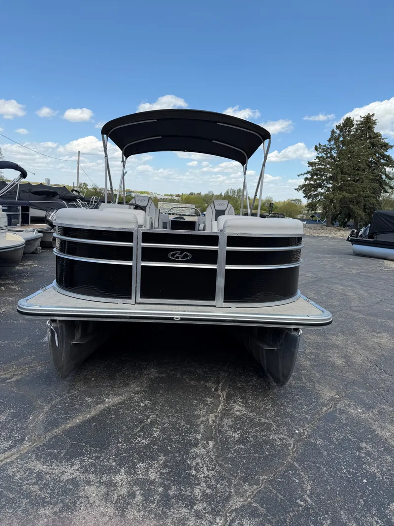 The Image of 2021 Harris 230 Cruiser CWDH pontoon boat on parking lot. - 0