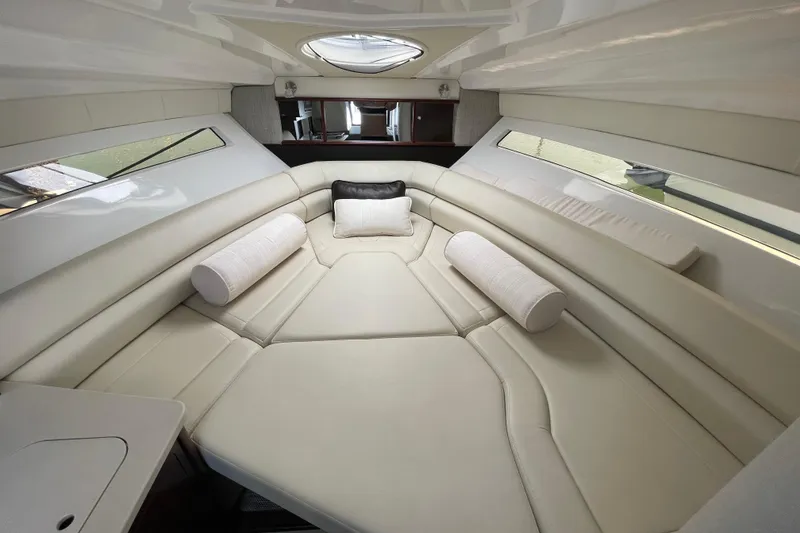 Slide: The Image of Luxurious interior of 2019 Monterey 295 Sport Yacht with plush seating and elegant design. - 23