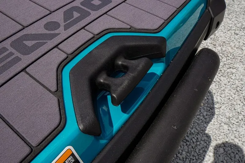 Slide: The Image of 2026 Sea-Doo GTX Limited 325 rear deck with handle and textured surface. - 21