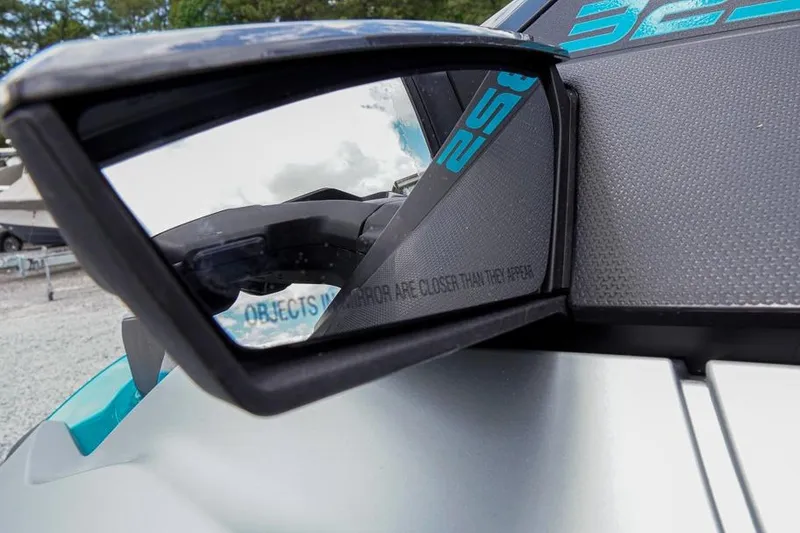 Slide: The Image of Close-up of 2026 Sea-Doo GTX Limited 325 side mirror with reflection. - 9