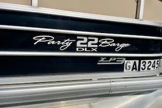 Slide: The Image of 2016 Sun Tracker Party Barge 22 XP3 boat with registration number GA 3245. - 6