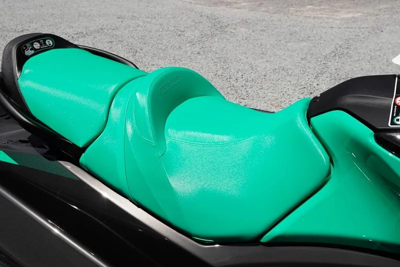 Slide: The Image of 2026 Sea-Doo GTI SE 170 jet ski with vibrant green seat design. - 5