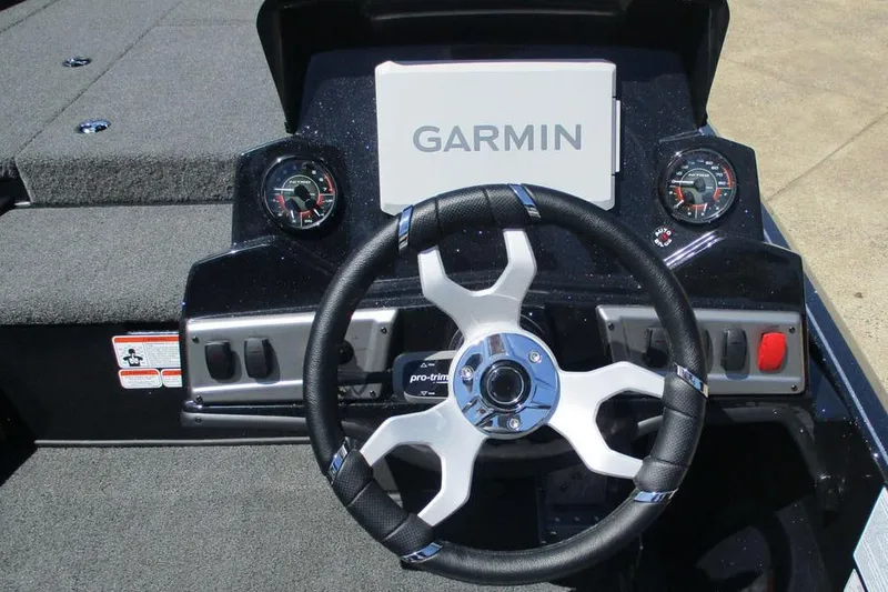 Slide: The Image of Steering console of 2026 Nitro Z18 Pro boat with Garmin display and gauges. - 5