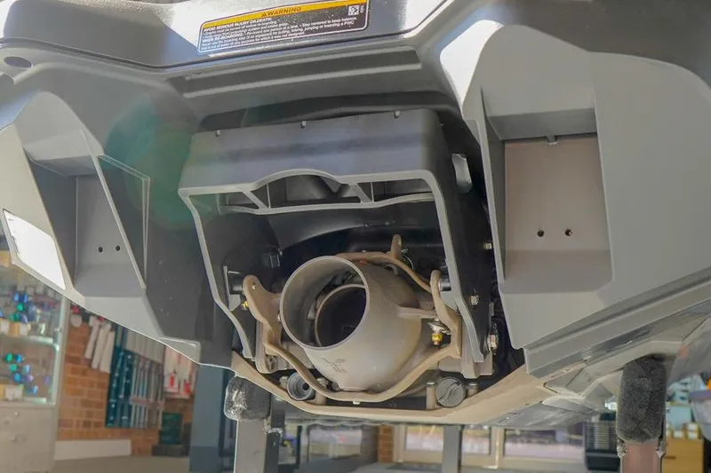 Slide: The Image of 2026 Sea-Doo Spark for 3 jet propulsion system close-up in a showroom. - 12