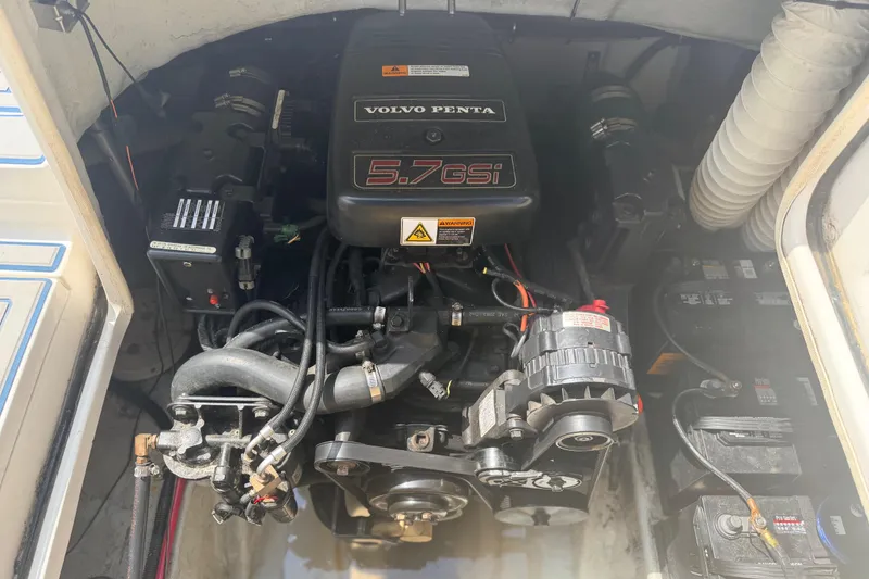Slide: The Image of Engine compartment of a 2000 Chris Craft 262 Sport Deck with Volvo Penta 5.7GSi engine. - 36